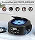 Greadio Tragbarer CD Player mit AUX-Eingang, Boombox CD-Spieler mit Lautsprecher, CD/CD-R/CD-RW-Kompatibel, Programmierung, Batterie-/Typ-C-Betrieb, CD-Player Tragbar für Kinder, Senioren (Schwarz)