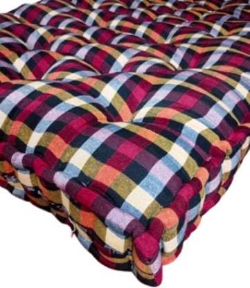 NAZZY RED 5 inch Single Cotton MattressSoft Cotton Multicolor Mattress Gadda Single Bed Ideal Travel, Home, Dabha, Hotel, Marriage Hall (L x W: 72 inch x 36 inch)
