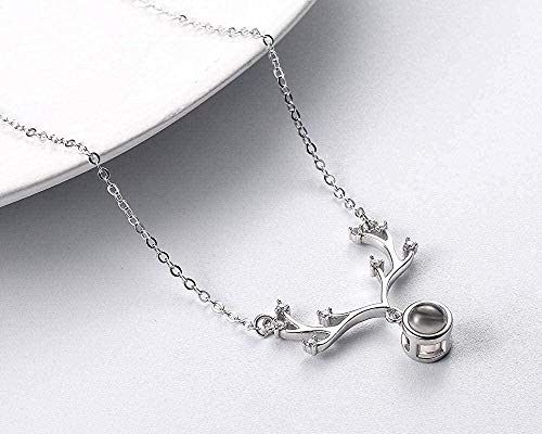 Preisvergleich Produktbild CKAWM Halskette Persönlichkeit Hundert-Satz Temperament Geweih Geformte Halskette