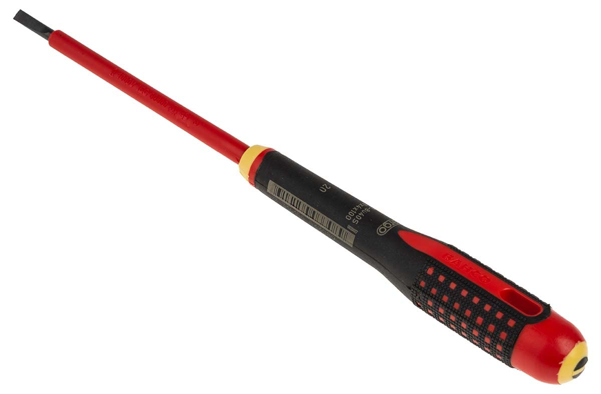 Bahco BE-8040S ERGO Insulated Slotted Screwdriver 1000V 3-Componen...