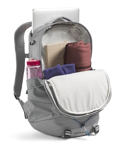 Image of The North Face Borealis Commuter Laptop Backpack - Water Repellent, Laptop Sleeve, Large Main Compartment, Concrete, One Size