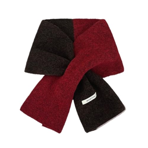 Pull Through Scarf for Women Knit Triangle Scarf Short Keyhole Scarf Collar Scarf Y2k Aesthetic Accessories