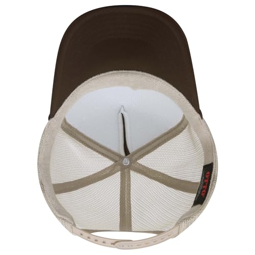 Image of OTTO Polyester Foam Front 5 Panel High Crown Mesh Back Trucker Hats in 97, Bulk, Wholesale