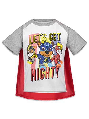 Nickelodeon Paw Patrol Chase Marshall Rubble Big Boys Graphic T-Shirt Capes and Masks 6 Piece Outfit Set3