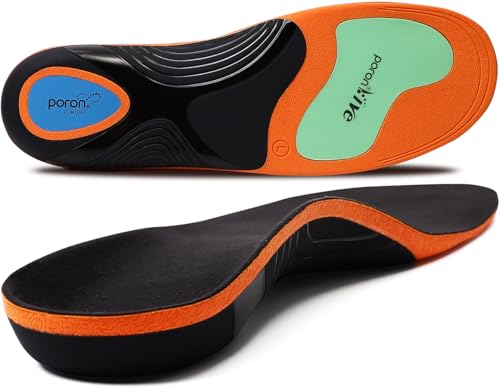Plantar Fasciitis Insoles, Arch Support Inserts Women for Men with Absorb Shock, TPU Work Boot Athletic Orthotic Shoe Inserts Pain Relief for Everyday Use, Trim to USE (L(Men 8.5-9.5/Women 10.5-11.5))
