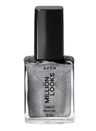 Kit manicure: Algodao (25g) + acetona (50ml) + 2 lixas de unha mini + esmalte Million Looks Prata Lu