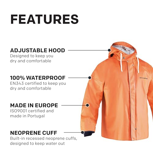 Grundéns Men's Brigg 44 Fishing Parka, Orange - Large Tall4