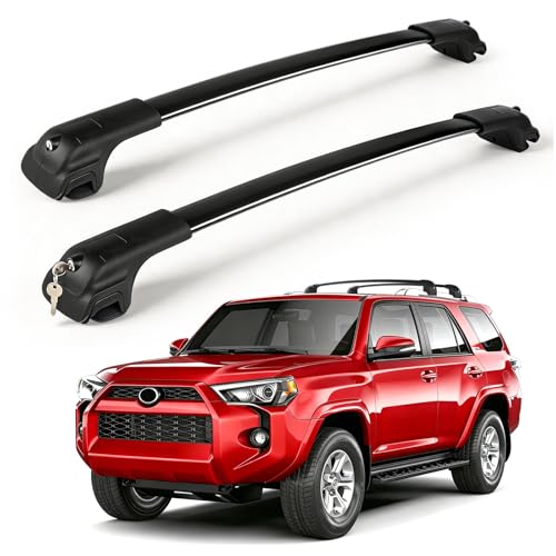 Upgraded Roof Rack Cross Bars Compatible with Toyota 4Runner 2010-2024 Lockable Crossbars Heavy Duty Aluminum for Rooftop Cargo Luggage Kayak Snow Board