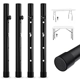YUEYIN Extensiones de patas de mesa para mesas plegables rectas/dobladas, elevadores ajustables de 4 niveles/alturas
