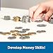 Learning Resources Pretend Play Money - Math Manipulatives For Kids, Kids Bank, Plastic Coins, Cash Register, Toddler , Homeschool Supplies, Fine Motor Skills, Teaching Set Manipulatives