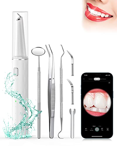 Plaque Remover for Teeth, Teeth Cleaning Kit Plaque Remover with 1080P Camera, Home Use Calculus Tartar Remover 3 Modes Rechargeable Teeth Cleaner with Dental Tools