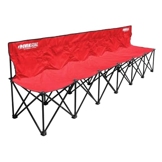 Kwik Goal 6-Seat Kwik Bench - Red