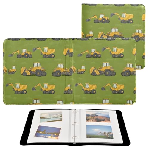 Álbum de fotos adhesivo DIY scrapbook con diseño de excavadora, encuadernación de 3 anillas, 40 páginas, tamaño 8x10 para recuerdos miniatura 2