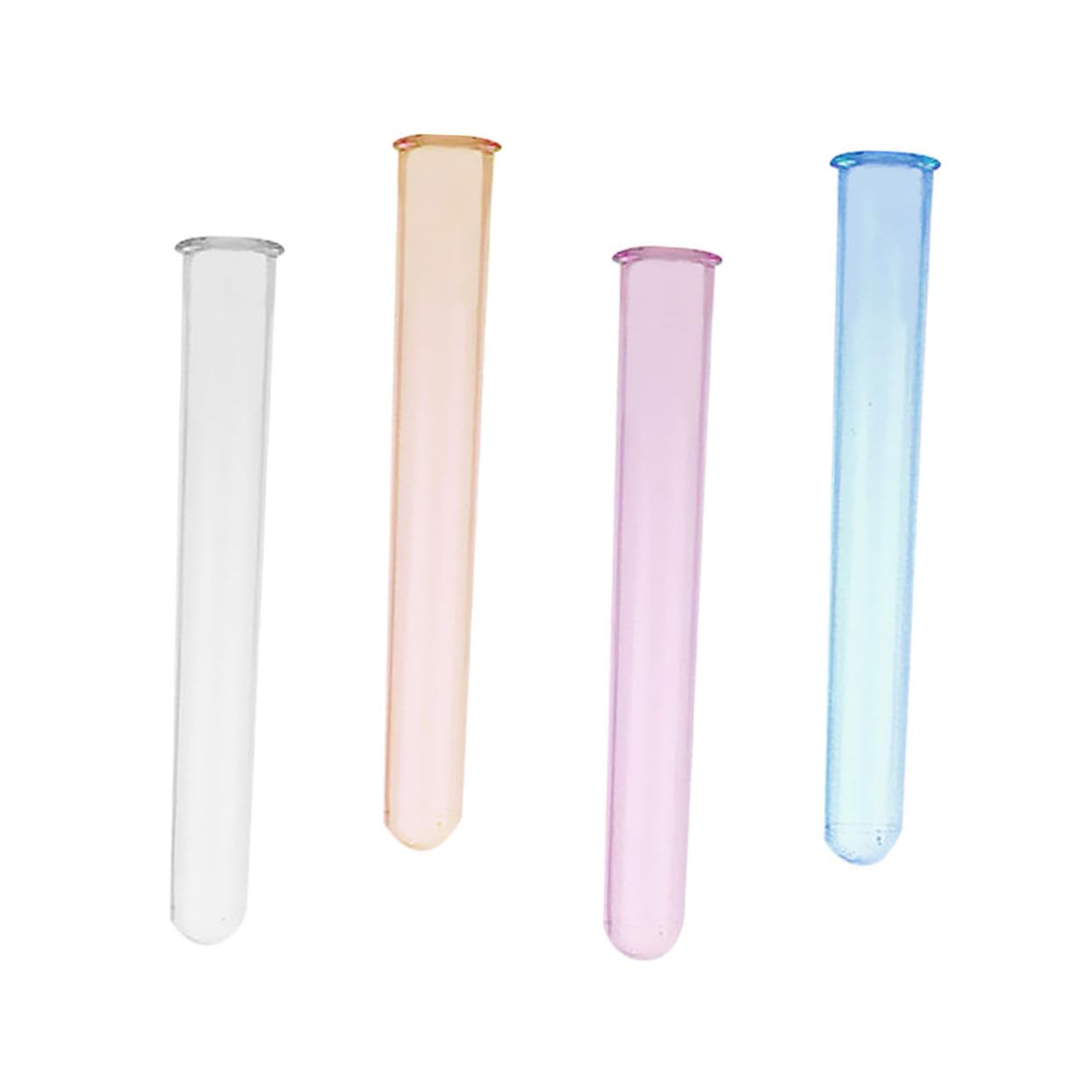 CIYODO 4pcs Test Tubes with Lids Test Bottles Test Tube Vases Test Tubes with Screw Caps Plastic