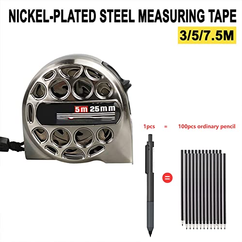 Stainless Steel Anti-Corrosion Retractable Metric Ruler, Digital Tape Measure 25 Ft Stainless Steel Retractable Waterproof Hollow Design Tape Measure With Infinity Pencil (9.84Ft×0.62In) #TOP2