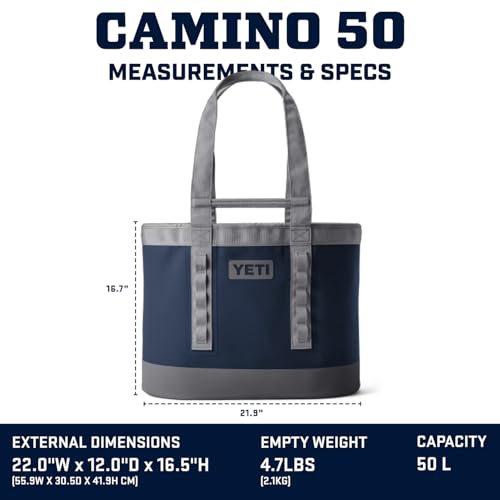 Image of YETI Camino 50 Carryall with Internal Dividers, All-Purpose Utility, Boat and Beach Tote Bag, Durable, Waterproof