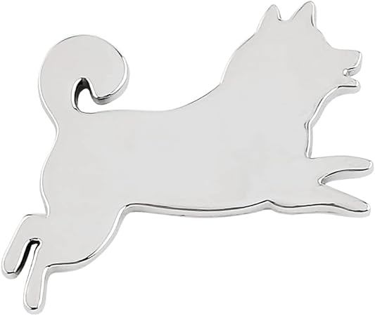 Amazon Futwod 車 犬 ステッカー 柴犬 エンブレム イヌ おしゃれ かわいい キャラクター アクセサリー 動物 外装 3d 金属 防水 バッジ カーステッカー 車用 バイク用 装飾 デカール シール シルバー ジャンプ柴犬 エンブレム 車 バイク