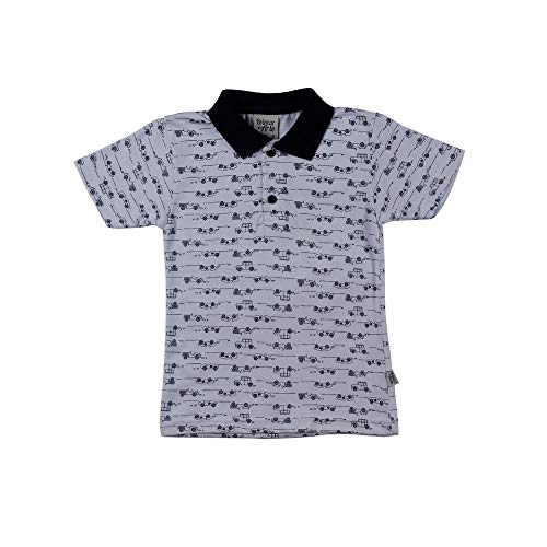 Polo Manga Curta Infantil Para Menino - Branco 2