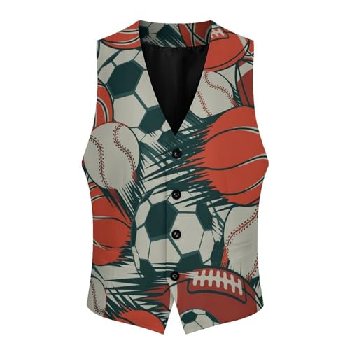Comics Style of Balls Men's Suit Vest Slim Fit V-Ncek Waistcoat Business Casual Vest4
