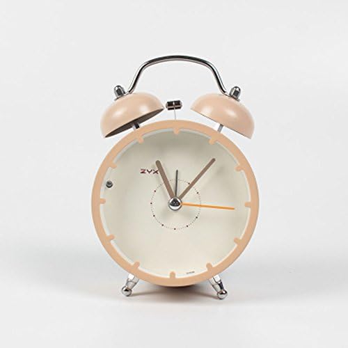 Alarm clock mute simple bedside creative watches and clocks personality student alarm clock female Korean version lovely small alarm clock mini clocks ( Color : Beige )