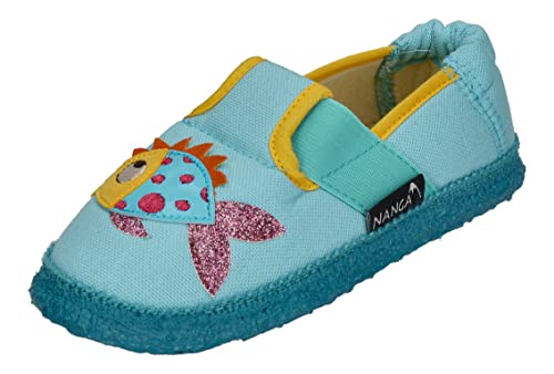 Nanga Kinder - Unisex Mädchen Hausschuh Goldfischi türkis 27
