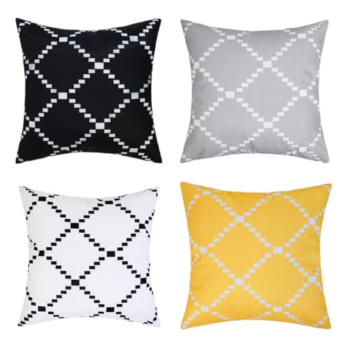 Housses de coussin imperméables 45x45 cm résistantes à l'eau pour terrasse