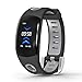 ZHANG Pulsera de Actividad Inteligente Reloj Deportivo IP67 para Hombre Mujer con GPS Monitor de Sueño Podómetro Contador Notificación (Black)