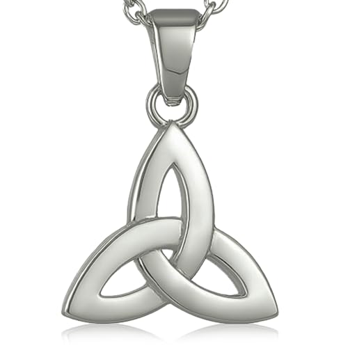 GALWAY Trinity Knot Fine Irish Jewelry Pendant Necklace for Women, Designer Inspired 925 Sterling Silver Necklace Hypoallergenic Women's Jewelry 16