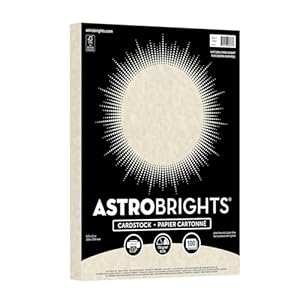 Astrobrights Specialty Parchment Cardstock, 8.5″ x 11″, 65 lb/176 gsm, Natural (Ivory), 100 Sheets (27427-01)