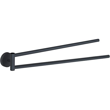 Gedy Eros Toallero Doble, Acero Inoxidable, Negro, 6x35x4,5 ...