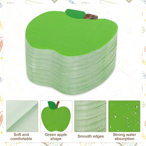 Image of Whaline 100Pcs Back to School Paper Napkin Green Apples Disposable Napkins School Season Luncheon Dinner Napkin for First Day of School Party Supplies