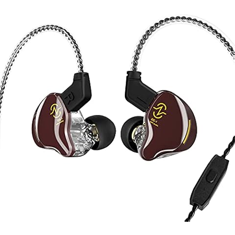 Yinyoo in-Ear Headphone, CCZ Coffee Bean Wired Earphone with 10mm Dynamic Driver & 4N OFC Cable, UV-curing PC Cavity, HiFi In-Ear Monitor 0.78mm 2Pin for Musicians Drummer Teen Cover