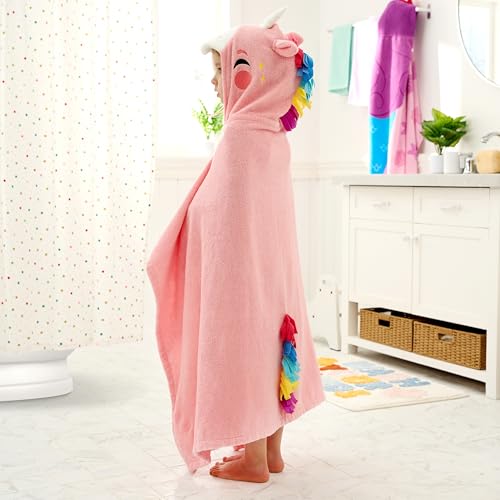 Joiedomi 32002 Unicorn Hooded Towel For Kids - Soft 100% Cotton Bath Beach Towel - 30 Inch X 50 Inch For Kids 3-10 Years - Toddler Pool Towel With Hood - Absorbent Swim Towel Poncho For Boys Girls thumb #1