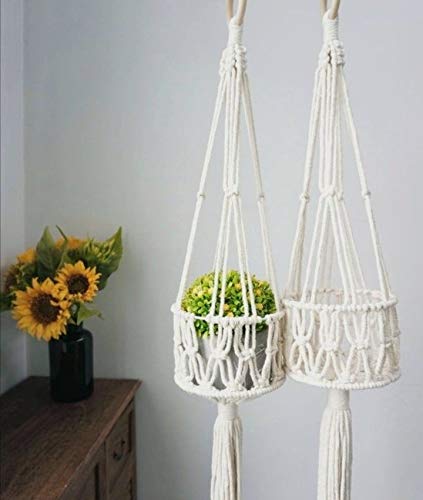 Zippy Flora Cotton Plant Hanger for Balcony, Off-White, 36-38 Inch ,Single Piece (B08372RBY3) Amazon Price History, Amazon Price Tracker
