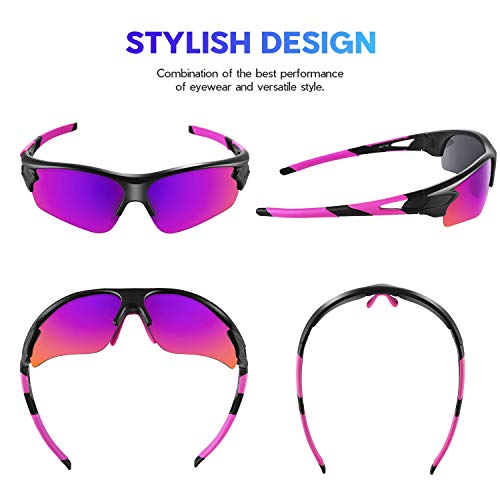 Lentes de sol deportivos polarizados, protección UV 400, perfectos para béisbol, ciclismo, pesca, correr, golf, lentes TAC