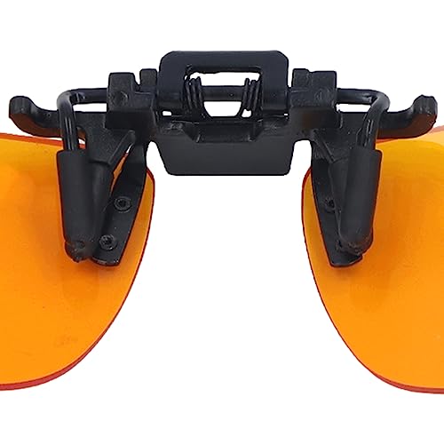 Image of Blue Light Blocking Clip On Glasses, Efficient 180 Degree Vertical Flip PC Lens, for Computer (Rectangle)