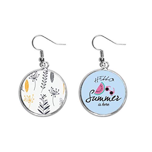 Pendientes de sandía pendientes de flores de planta accesorios de verano para lóbulo