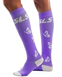 SLS3 Women's True Graduated Butterfly Compression, Performance, Training, Race, Recovery Socks (1 pair)