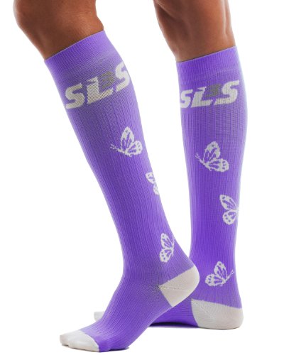 SLS3 Compression Socks for Women 20-30 mmHg Knee High - Graduated Compression - Sports, Travel, Everyday Wear