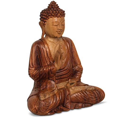 livasia Buddha Figur aus Holz 30cm hoch – Balinesische...