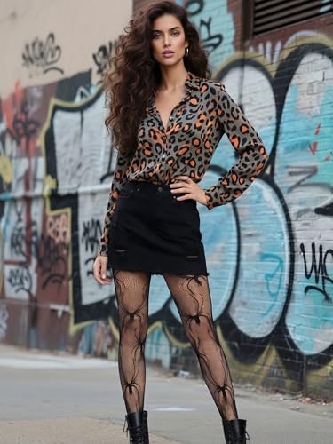 Image of Bencailor 3 Pairs Halloween Women Fishnet Stocking Tight Legging Black Stockings Small Hole Pattern High Pantyhose Waist Lace