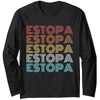 Estopa Retro Vintage Manga Larga, Unisex para Adultos, Negro, XXL