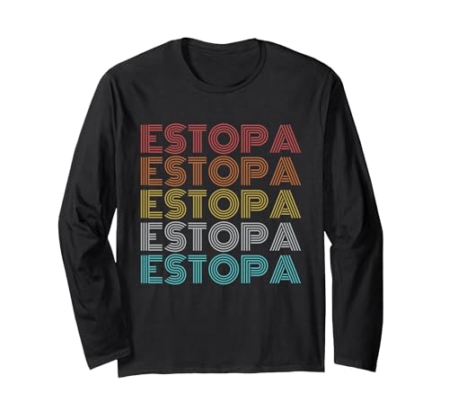 Estopa Retro Vintage Manga Larga, Unisex para Adultos, Negro, XXL