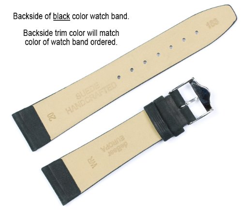 deBeer Suede Leather Watch band (flat) Brown 14mm