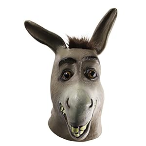 MOLEZU Donkey Mask,Halloween Novelty Deluxe Costume Party Cosplay Latex Animal Head Adult.