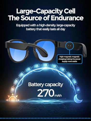 Image of Aeoss Smart AI Glasses with 1080P HD Video Camera & ChatGPT, Real-Time Translation (138 Languages), Bluetooth Audio /Calls, Object Recognition, 3-Lens Kit (Anti-Blue Light, UV, Clear) for Men & Women