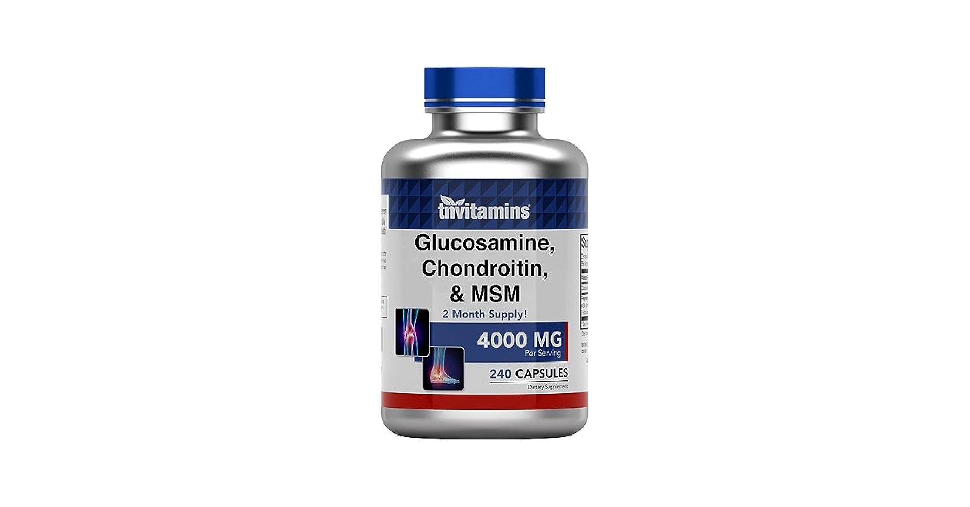 Amazon.com: tnvitamins Glucosamine, Chondroitin, & MSM (4000