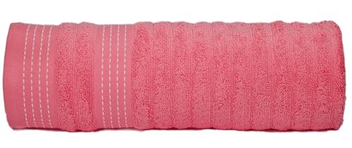 Image of Casa Copenhagen, Super Soft Elegance Collection 2 Pieces 100% Cotton Large Bath Towel (Size : 75 x 150 cm) - Purple & Pink
