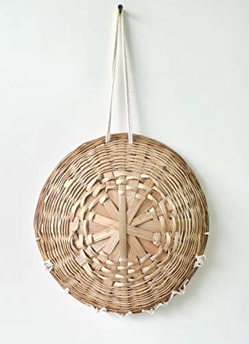 Image of Zippy Flora Tulip Macrame Cotton Basket for Decor, 11 Inch Diameter (Off-White) | Handmade Decorative Storage Basket | Stylish Organizer for Home, Living Room, Bedroom & Table Decor