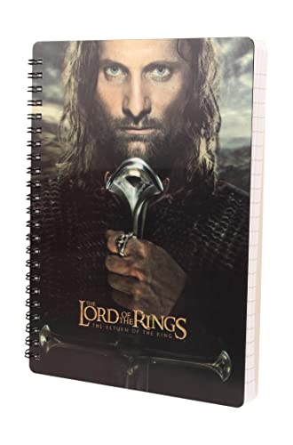 SD TOYS Cuadernos marca modelo Cuaderno 3D Aragorn El Señor de los Anillos